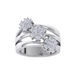 Load image into Gallery viewer, Beautiful ring in yellow gold with white diamonds of 0.88 ct in weight
