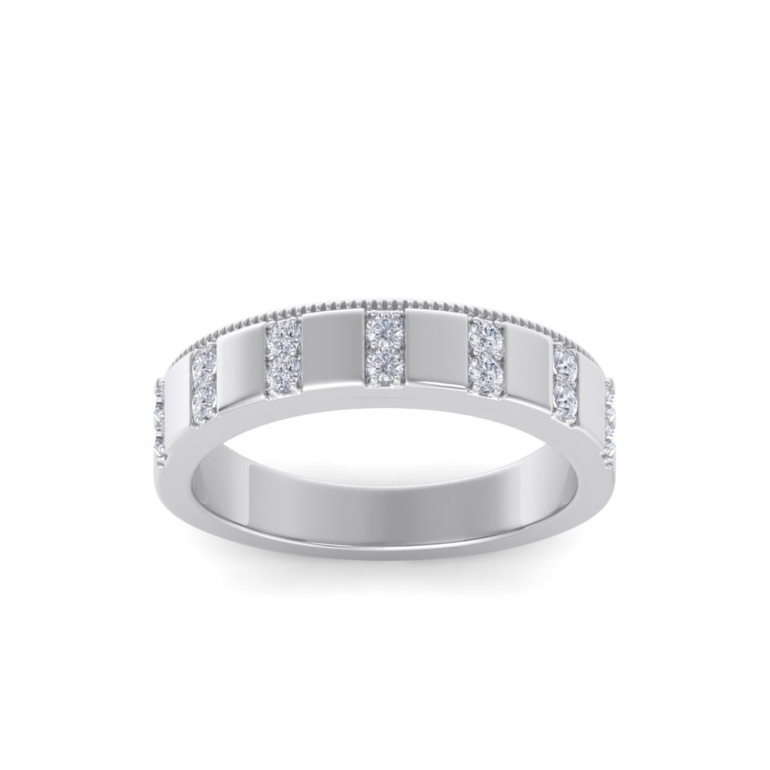 Beautiful Ring in yellow gold with white diamonds of 0.21 ct in weight