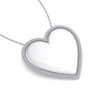 Load image into Gallery viewer, Heart pendant in white gold with white diamonds of 0.33 ct in weight
