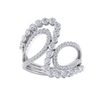 Load image into Gallery viewer, Intertwined ring in yellow gold with white diamonds of 1.20 ct in weight
