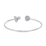 Load image into Gallery viewer, Cuff bracelet in yellow gold with white diamonds of 0.47 ct in weight
