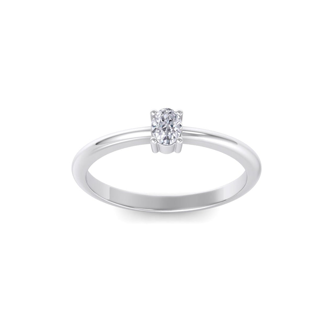 Beautiful Diamond ring in rose gold with white diamonds of 0.25 ct in weight