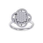 Load image into Gallery viewer, Intricate diamond ring in rose gold with white diamonds of 0.63 ct in weight
