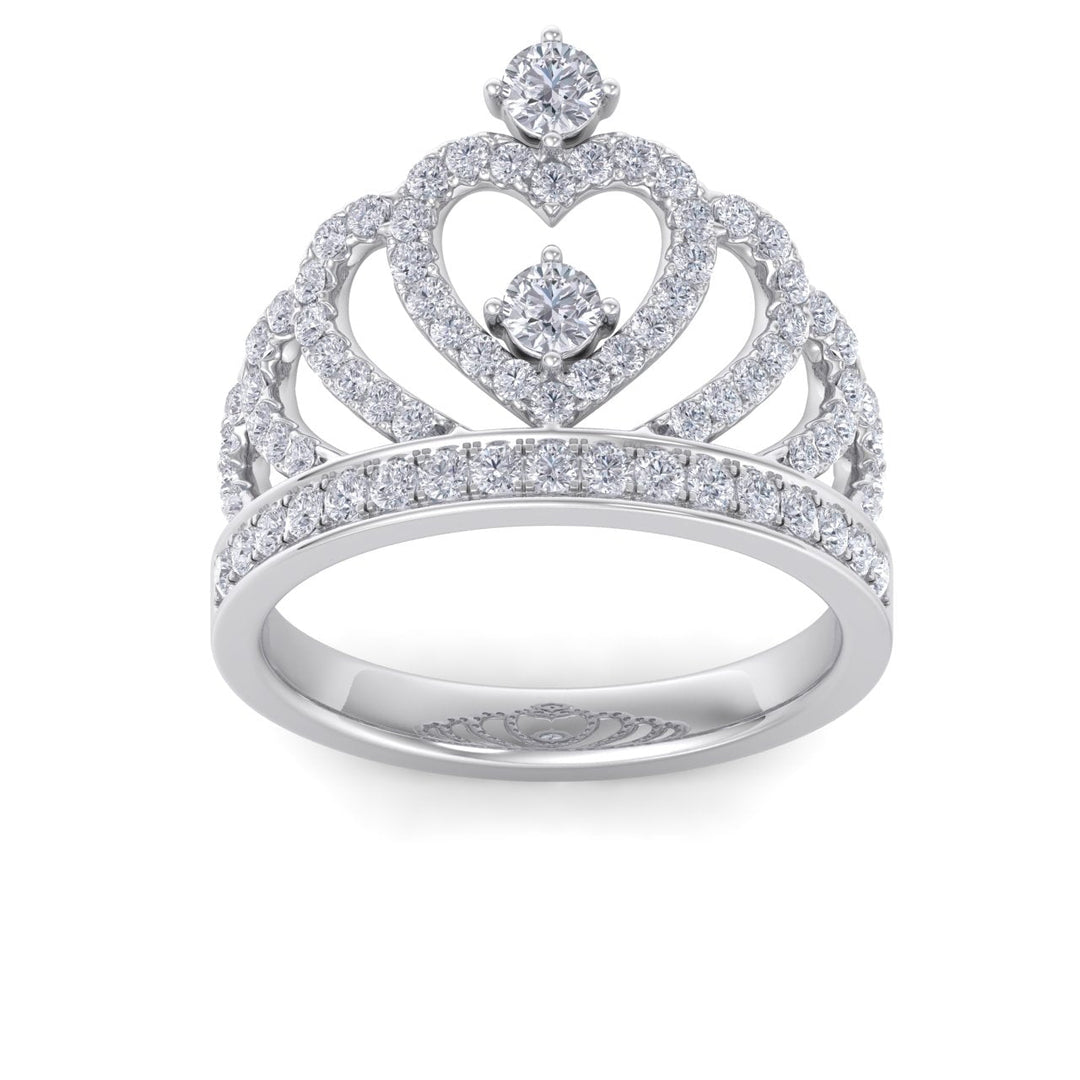 Beautiful Ring in white gold with white diamonds of 0.96 ct in weight