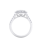 Load image into Gallery viewer, Pear cluster ring in white gold with white diamonds of 0.98 ct in weight

