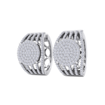 Load image into Gallery viewer, Beautiful Stud Earrings in yellow gold with white diamonds of 1.27 in weight
