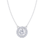 Load image into Gallery viewer, Classic necklace in rose gold with white diamonds of 1.42 ct in weight
