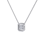 Load image into Gallery viewer, Square necklace in yellow gold with white diamonds of 0.59 ct in weight
