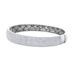 Load image into Gallery viewer, Diamond bangle in white gold with white diamonds of 6.97 ct in weight
