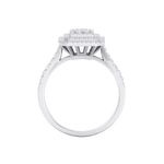 Load image into Gallery viewer, Cluster engagement ring in rose gold with white diamonds of 0.64 ct in weight
