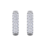 Load image into Gallery viewer, Diamond huggies earrings in white gold with white diamonds of 0.99 ct in weight
