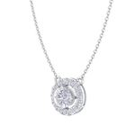 Load image into Gallery viewer, Classic necklace in rose gold with white diamonds of 1.42 ct in weight
