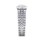 Load image into Gallery viewer, Halo Engagement ring in rose gold with white diamonds of 1.19 ct in weight
