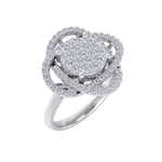 Load image into Gallery viewer, Intricate diamond ring in yellow gold with white diamonds of 0.63 ct in weight
