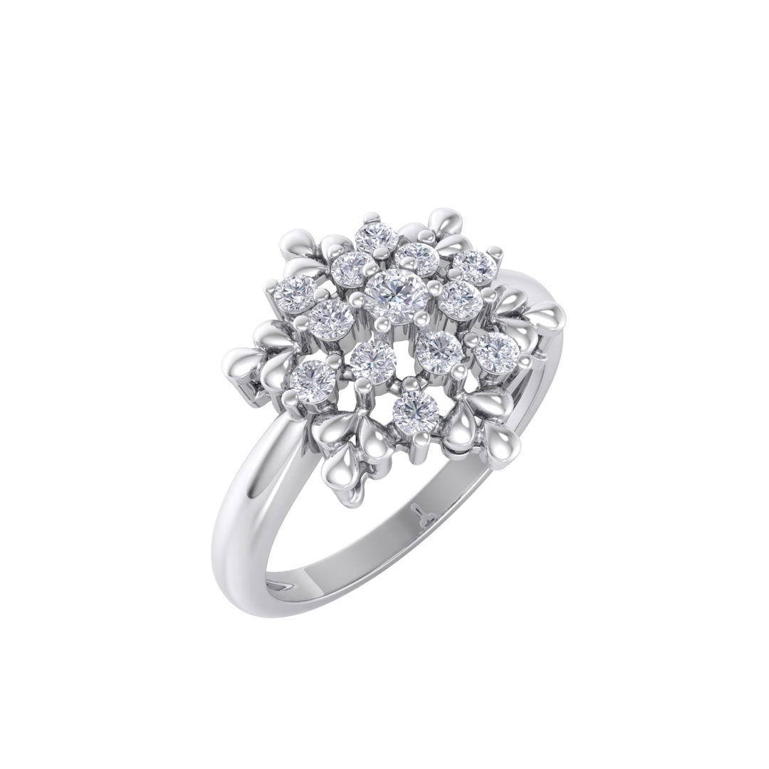Diamond ring in white gold with white diamonds of 0.37 ct in weight