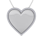 Load image into Gallery viewer, Heart pendant in white gold with white diamonds of 0.33 ct in weight
