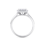 Load image into Gallery viewer, Cluster square engagement ring in white gold with white diamonds of 0.45 ct in weight
