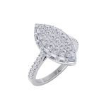 Load image into Gallery viewer, Marquise cluster ring in rose gold with white diamonds of 1.03 ct in weight
