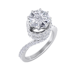Load image into Gallery viewer, Beautiful Diamond ring in rose gold with white diamonds of 2.04 ct in weight
