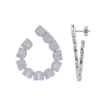 Load image into Gallery viewer, Circle studs in white gold with white diamonds of 5.82 ct in weight
