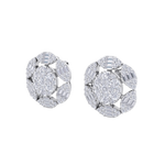 Load image into Gallery viewer, Flower stud earrings in rose gold with white diamonds of 2.47 ct in weight
