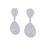 Load image into Gallery viewer, Diamond chandelier earrings in yellow gold with white diamonds of 8.15 ct in weight
