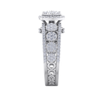 Load image into Gallery viewer, Halo cluster ring in white gold with white diamonds of 1.53 ct in weight
