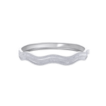 Load image into Gallery viewer, Wave bangle in rose gold with white diamonds of 3.10 ct in weight
