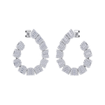 Load image into Gallery viewer, Circle studs in white gold with white diamonds of 5.82 ct in weight
