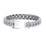 Load image into Gallery viewer, Two rows diamond curb chain link bracelet in white gold with white diamonds of 5.40 ct in weight
