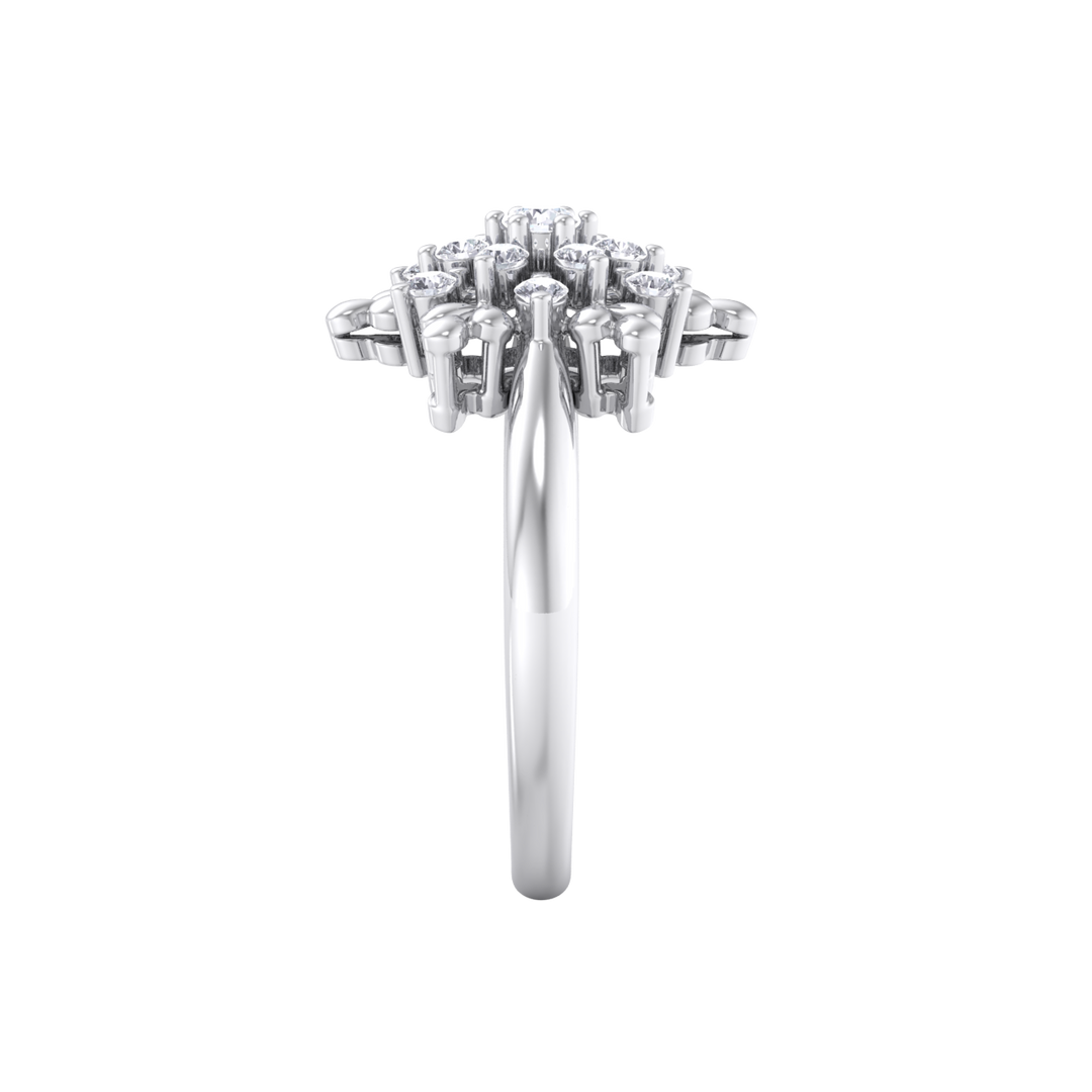 Diamond ring in white gold with white diamonds of 0.37 ct in weight