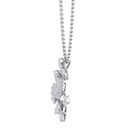 Load image into Gallery viewer, Diamond leaf pendant in yellow gold with white diamonds of 2.31 ct in weight

