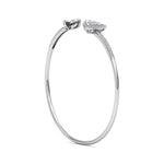Load image into Gallery viewer, Beautiful cuff bracelet in yellow gold with white diamonds of 0.52 ct in weight

