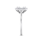 Load image into Gallery viewer, Cluster square engagement ring in white gold with white diamonds of 0.45 ct in weight

