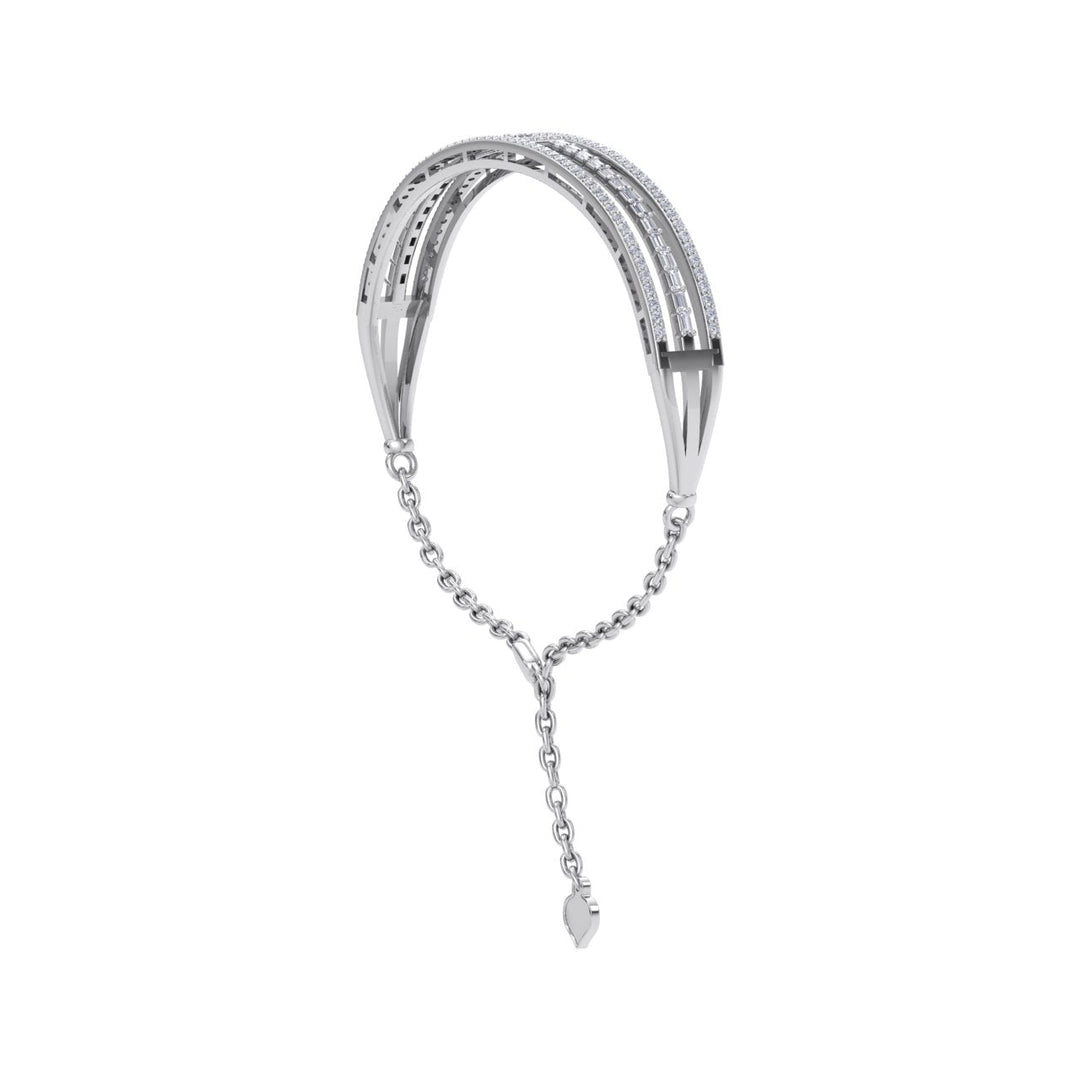 Bracelet in yellow gold with white diamonds of 1.75 ct in weight