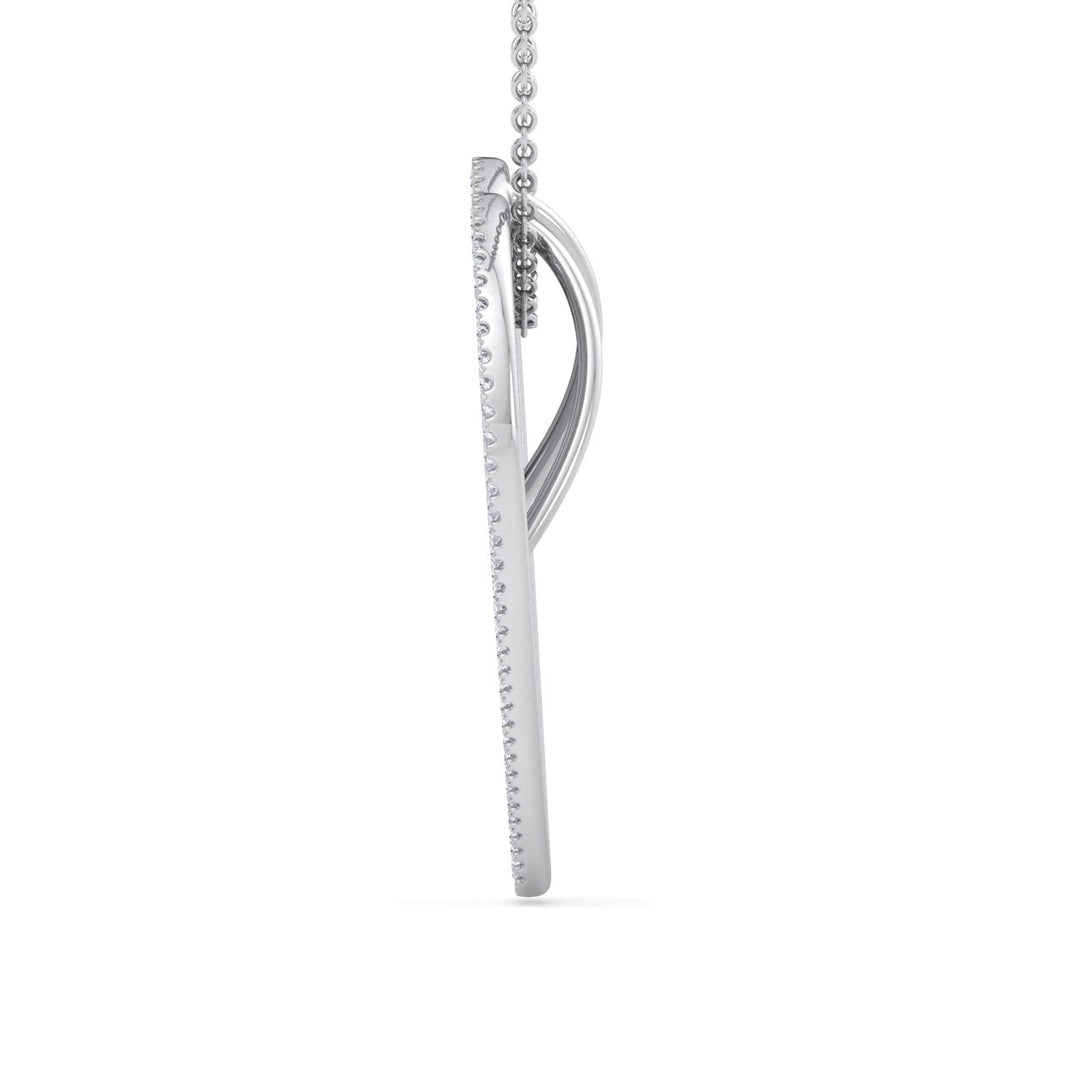 Heart pendant in rose gold with white diamonds of 0.33 ct in weight