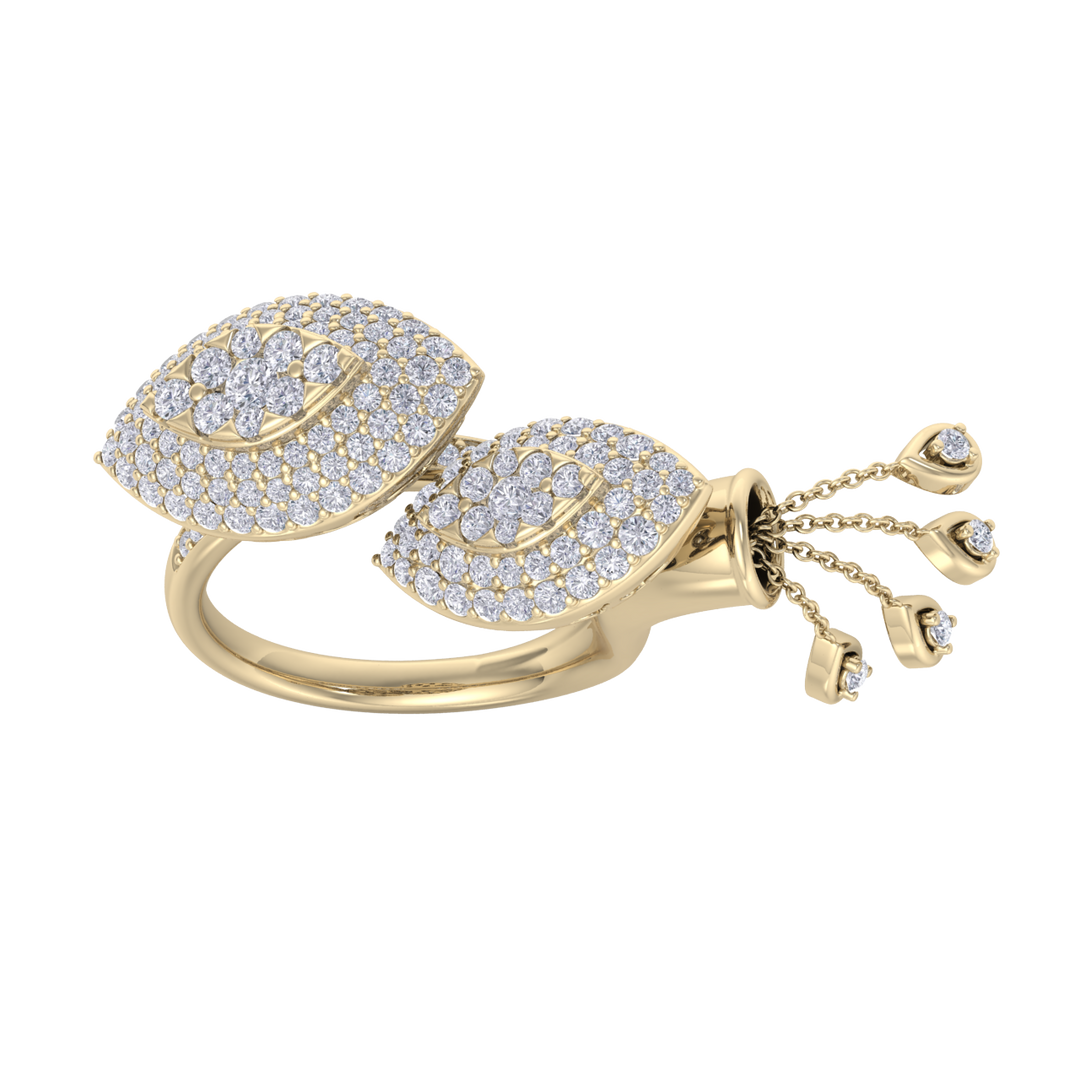 Diamond ring in white gold with white diamonds of 1.73 ct in weight