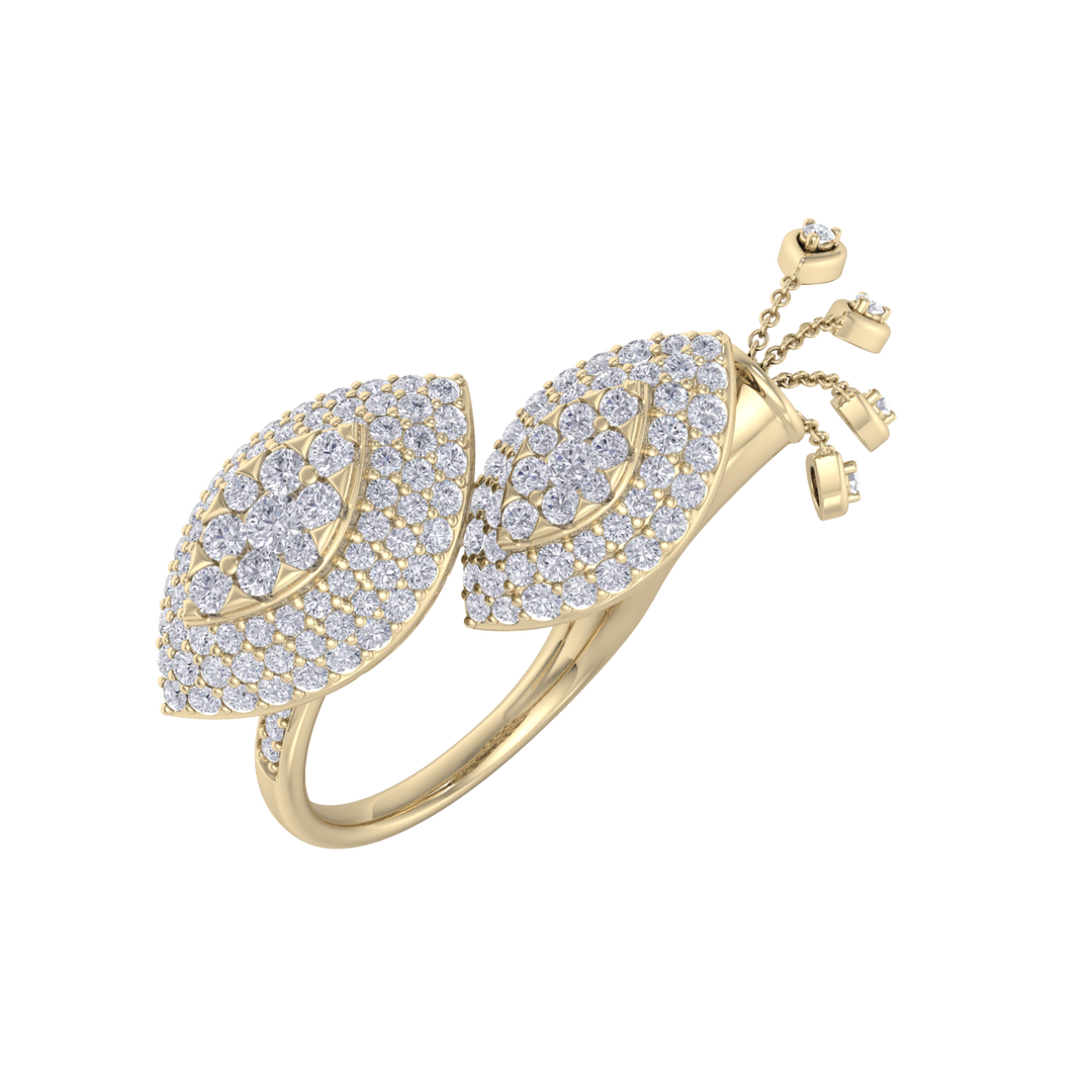 Diamond ring in white gold with white diamonds of 1.73 ct in weight