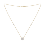 Load image into Gallery viewer, Square necklace in yellow gold with white diamonds of 0.59 ct in weight
