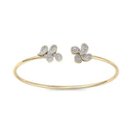 Load image into Gallery viewer, Cuff bracelet in yellow gold with white diamonds of 0.65 ct in weight
