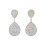 Load image into Gallery viewer, Diamond chandelier earrings in yellow gold with white diamonds of 8.15 ct in weight
