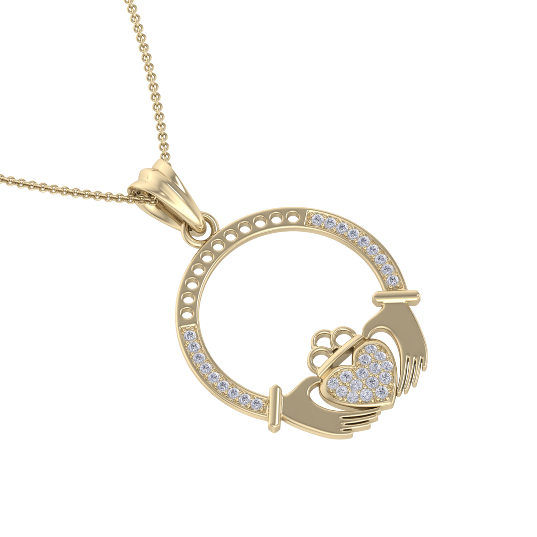 Love pendant in white gold with white diamonds in white gold with white diamonds of 0.19 ct in weight