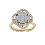 Load image into Gallery viewer, Intricate diamond ring in rose gold with white diamonds of 0.63 ct in weight
