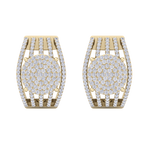 Load image into Gallery viewer, Beautiful Stud Earrings in yellow gold with white diamonds of 1.27 in weight
