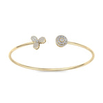 Load image into Gallery viewer, Cuff bracelet in rose gold with white diamonds of 0.47 ct in weight
