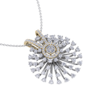 Load image into Gallery viewer, Flower Pendant in rose gold with white diamonds of 2.08 ct in weight
