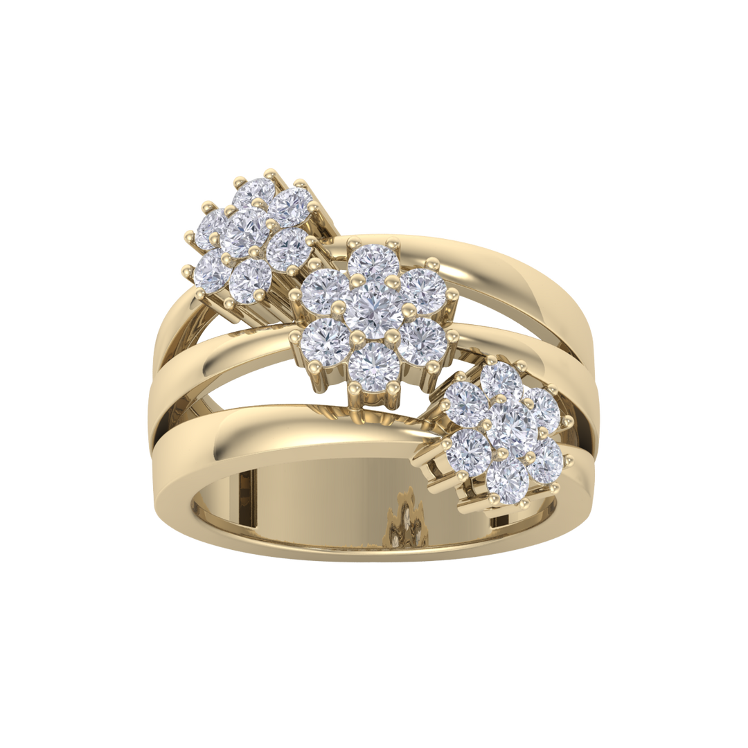 Beautiful ring in white gold with white diamonds of 0.88 ct in weight
