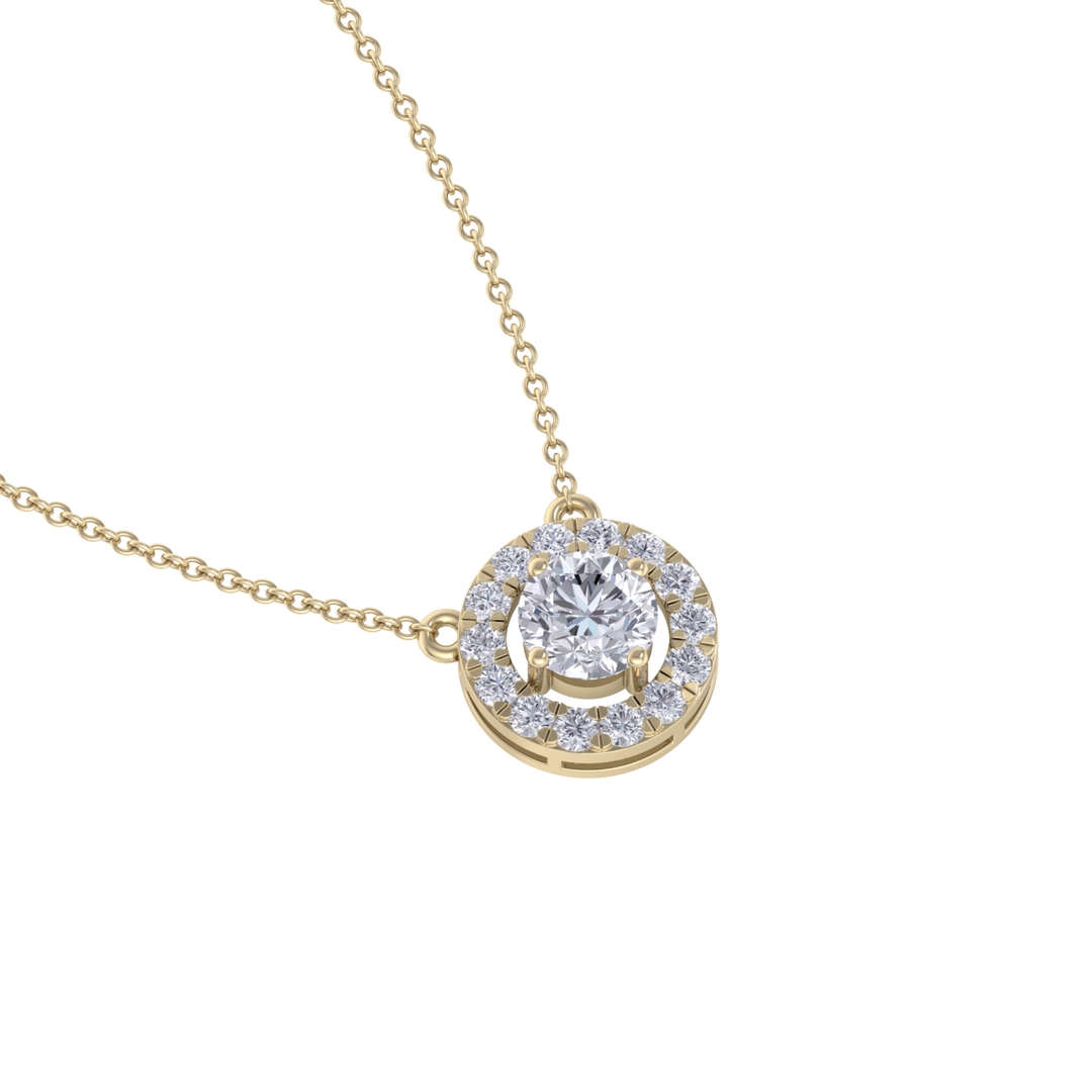 Classic necklace in rose gold with white diamonds of 1.42 ct in weight