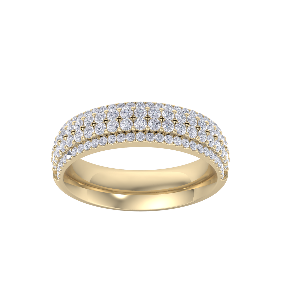 Diamond ring in rose gold with white diamonds of 0.85 ct in weight