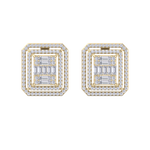 Load image into Gallery viewer, Beautiful Stud Earrings in white gold with white diamonds of 1.88 in weight
